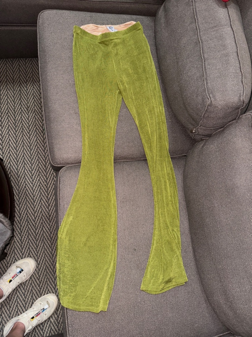 Princess Polly Olive Velvet Flare Pants